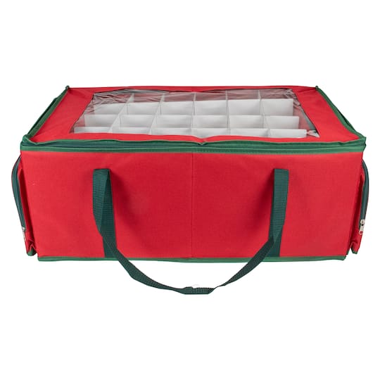 24" Red Christmas Ornament Storage Bag